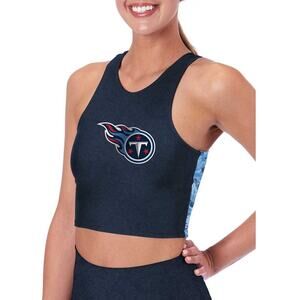Certo Tennessee Titans Logo Midi Tank Bra Women's Large Navy